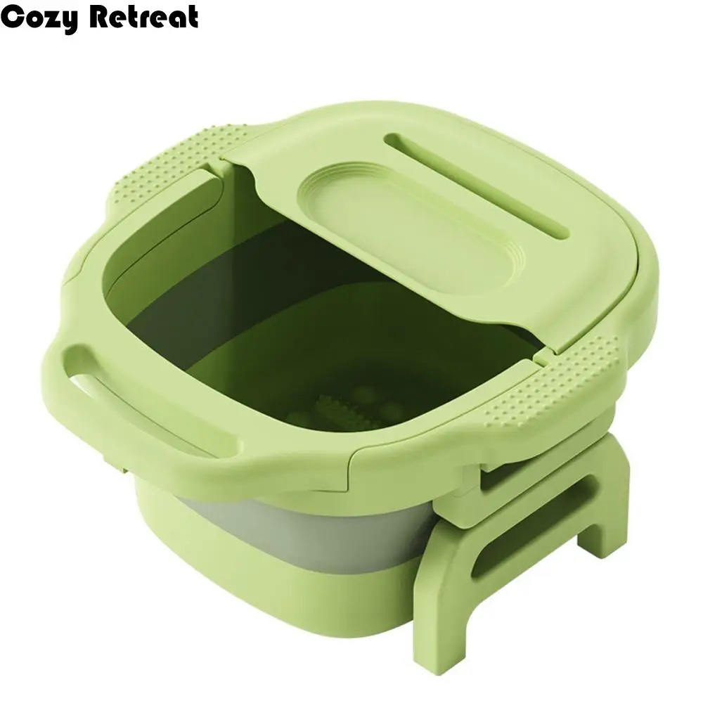 

Складная ванна для ног с крышкой, массажные ролики для ног, эргономичная складная ванна для ног, выдвижная ванна для ног большой емкости