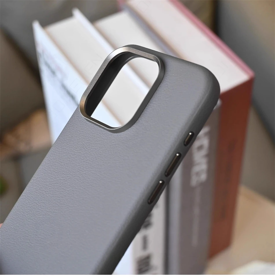 Роскошный деловой простой магнитный тонкий чехол из искусственной кожи для iPhone 16, 15, 14 Pro Max, противоударный чехол с беспроводной зарядкой для Magsafe