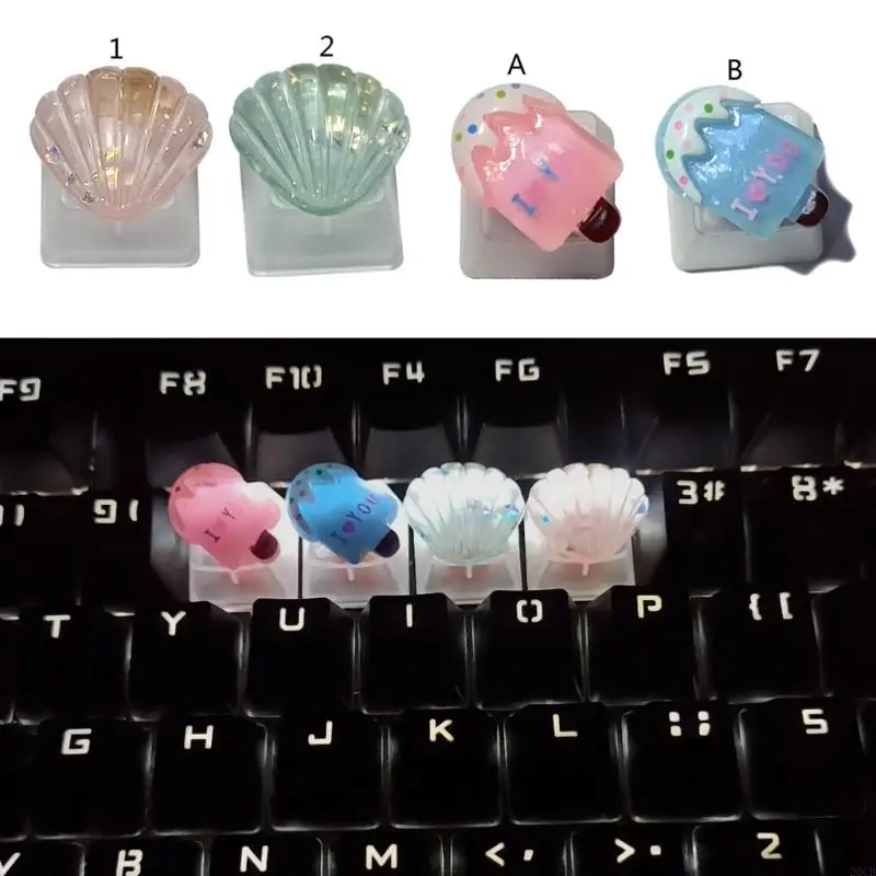 20CB Mechanical Keyboard Keycaps Pink Cartoon Pbt Keycap Accessory