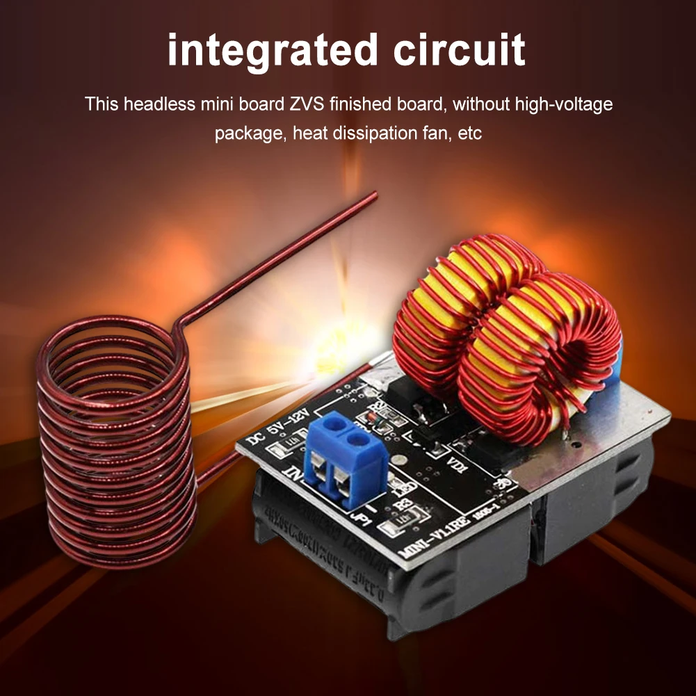 120W Mini Inductive Heater DC 5-12.0V Input Voltage Induction Heater High Frequency Power Supply Module