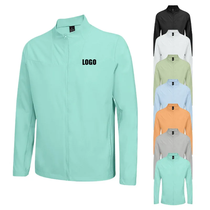 Customized LOGO men's and women's running light jacket autumn long-sleeved quick-drying outdoor sports jacket top