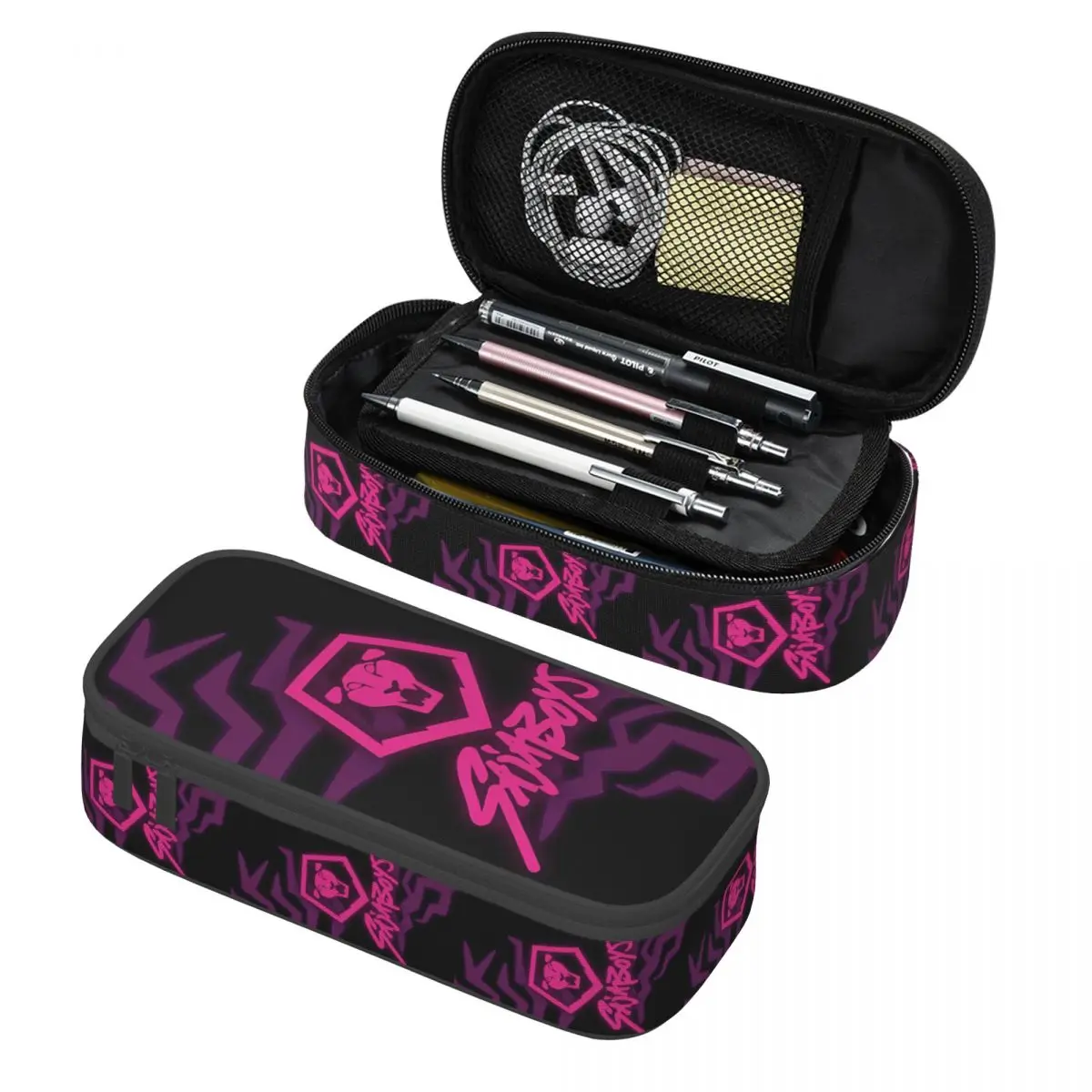 

K-Pop Demon Hunters Saja Boys Pencil Case Pen Holder Bags Student Large Storage Office Cosmetic Pencilcases