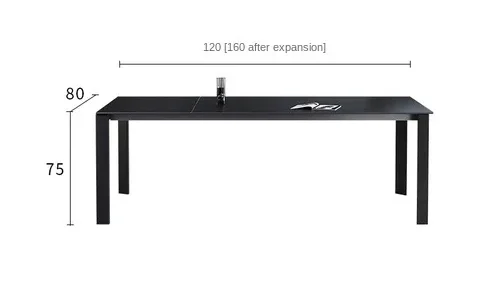 

Итальянский минималистичный выдвижной обеденный стол из сланца, размер домашнего прямоугольного домашнего обеденного стола и комбинация стульев