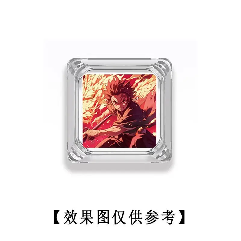 Demon Slayer Tanjiro Transparent Keycaps Cross Shaft Mechanical Keyboard Cartoon Keycap Set Square PC Keycaps