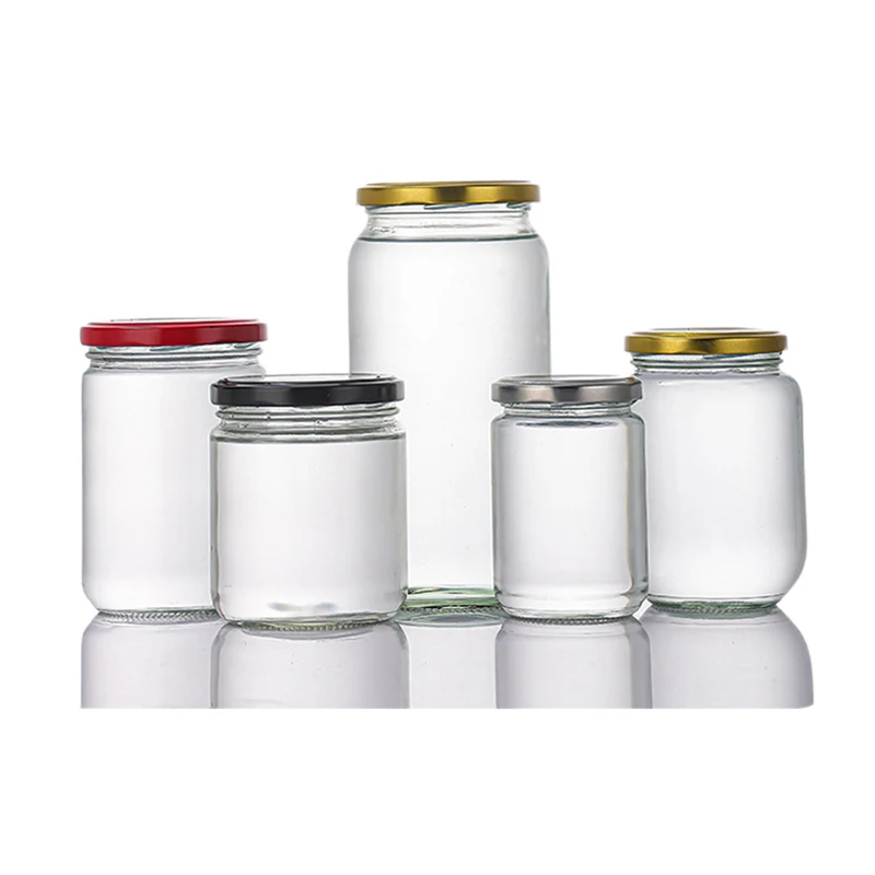 180 Pieces 350ML/1oz Round Glass Honey Jars with Rust-Proof Tinplate Covers Corrosion Resistant Storage Jars for Food Drinks