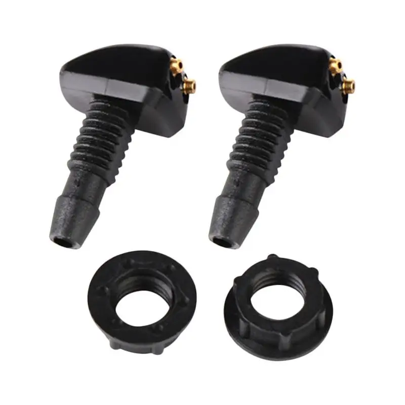 2Pcs Universal Front Windshield Washer Wiper Nozzle Sprayer Sprinkler Water Spout Outlet for Car Auto Replacement Accessories