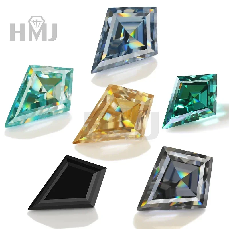 HMJ Wholesale Loose Moissanites Stones Kite Cut D Color VVS1 Gemstone Lab Grown Moissanite Diamonds  Jewelry Making Supplies