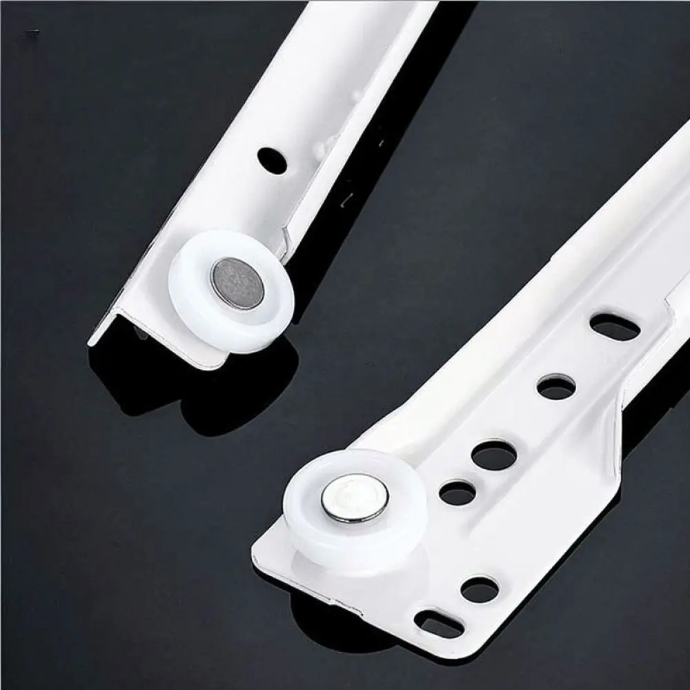 Silent Drawer Slides 2 Section Side Mount Rail Runners For Bedroom Furniture Nightstand Closet Storage Cabinet Hardware