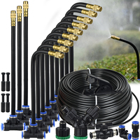 KESLA 5-30M Patio Garden 5/8mm PE Hose Misting Cooling System Plant Fogging Watering Irrigation Bendable Universal Sprayer Kit