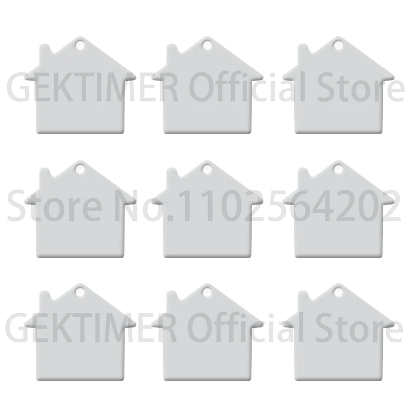 GEKTIMER 100 Piece Pet ID Tag Aluminum House-Shaped 9