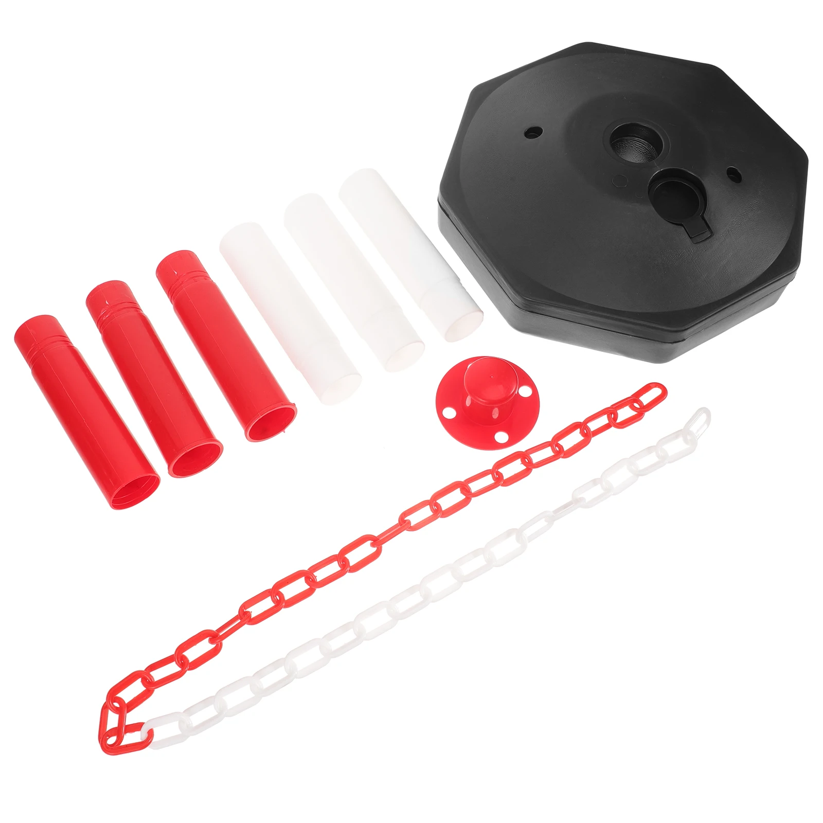 مجموعة واحدة من عمود التحذير البلاستيكي، مادة البولي ايثيلين المتينة، حاجز أمان للطرق، مرفق المرور المضاد للتصادم، عمود المرور #1