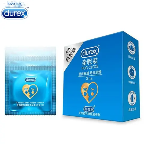 Durex 3PCS 5 Types Natural Rubber Latex Condoms Ultra Thin Lubricated Intimate Goods Sleeve Adult Contraceptives Sex Toy for Men