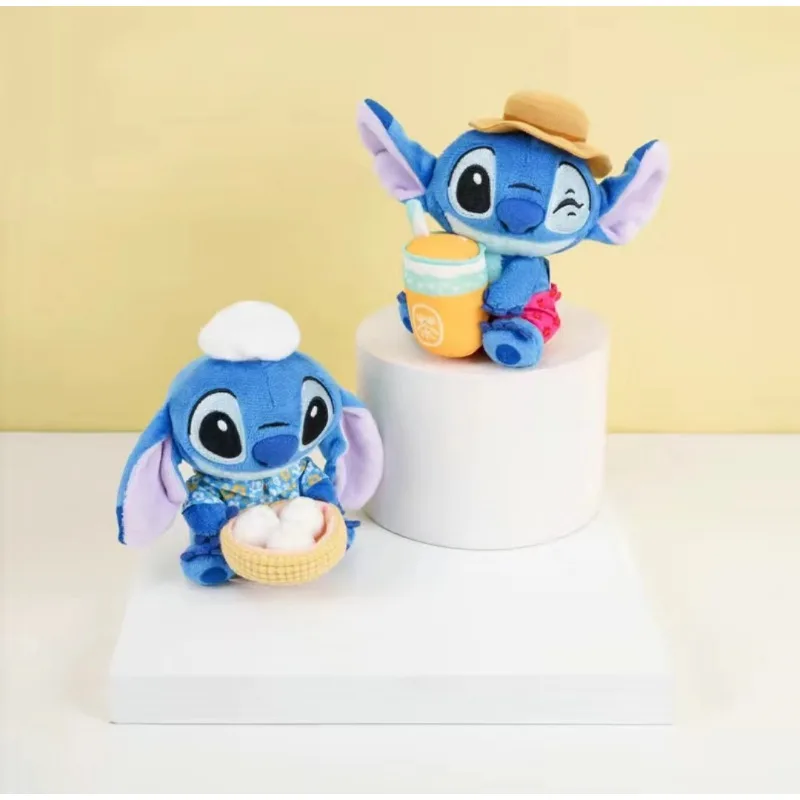 Disney-Boîte ennemi en peluche Stitch pour fille, série surprise, pendentif de sac d'école, dessin animé mignon, Kawaii, cadeau en forme de cœur, CAN o and Stitch