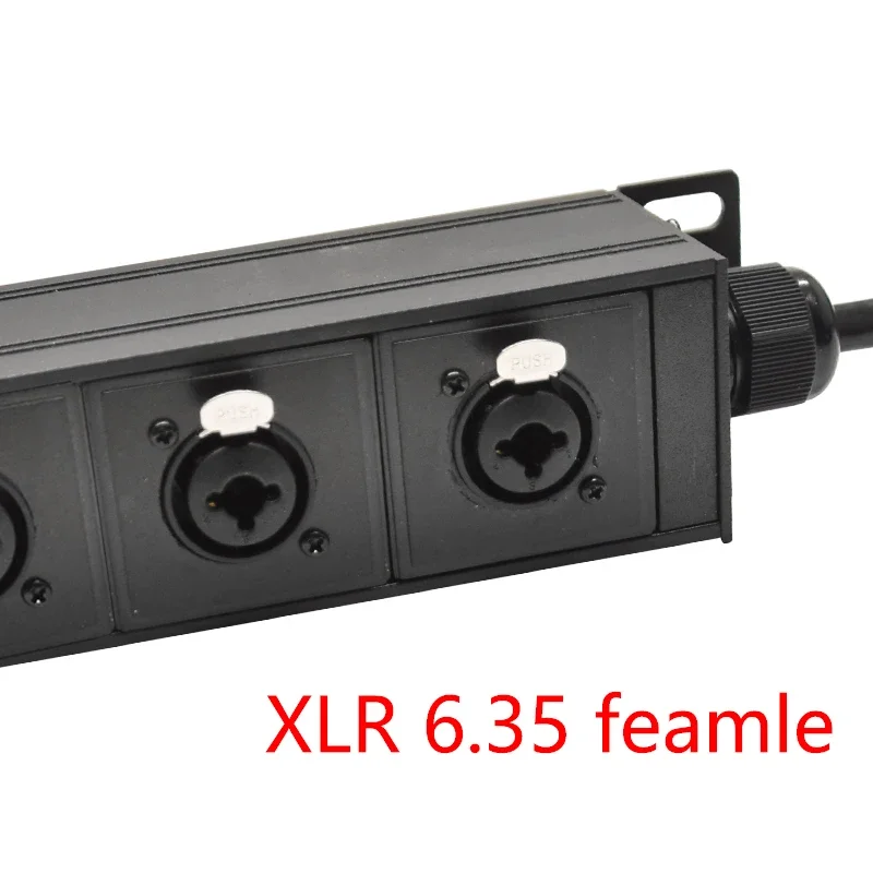 Multi-channel Stage Performance Cable Box 6 Way XLR 6.35 Female Audio Line XLR Gold Plated Male Plug