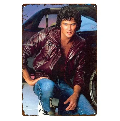 Knight Rider TV-Serie Foto-Metallposter Blechschild Plakette