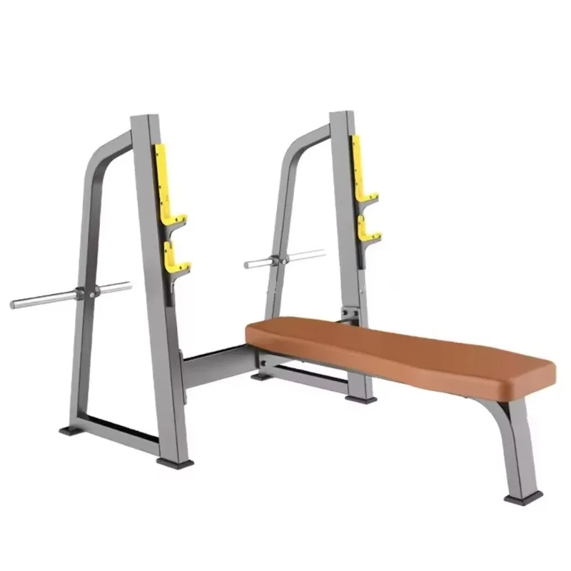 Commercial Plate Load Weightlifting Fitness Flat Bench Press Workout Multi-Functional Chest Strength Training Gym Equipment