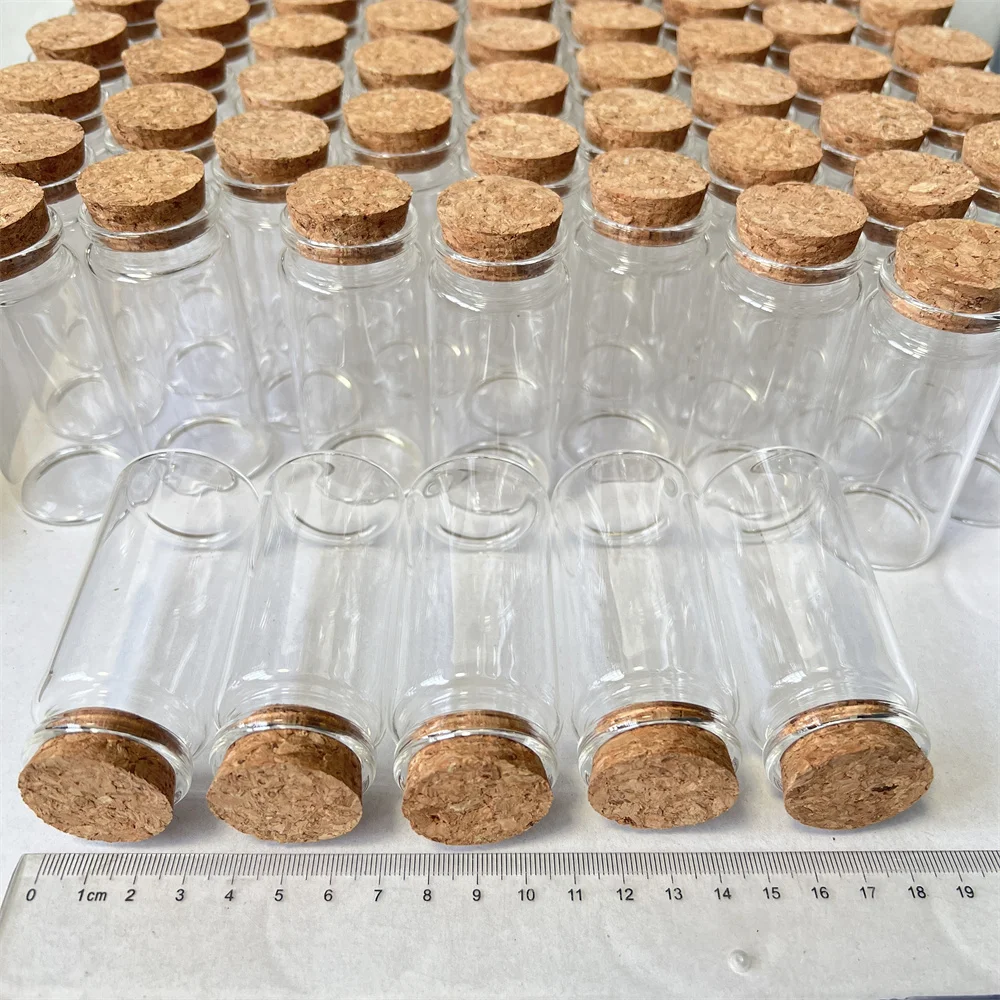 12 قطعة 60 مللي عيد الميلاد الحلوى الزجاج زجاجة الفلين 26x37x80 مللي متر قارورة صغيرة حفلة صغيرة الزجاج الجرار الحاويات DIY بها بنفسك الحرفية تخزين التوابل