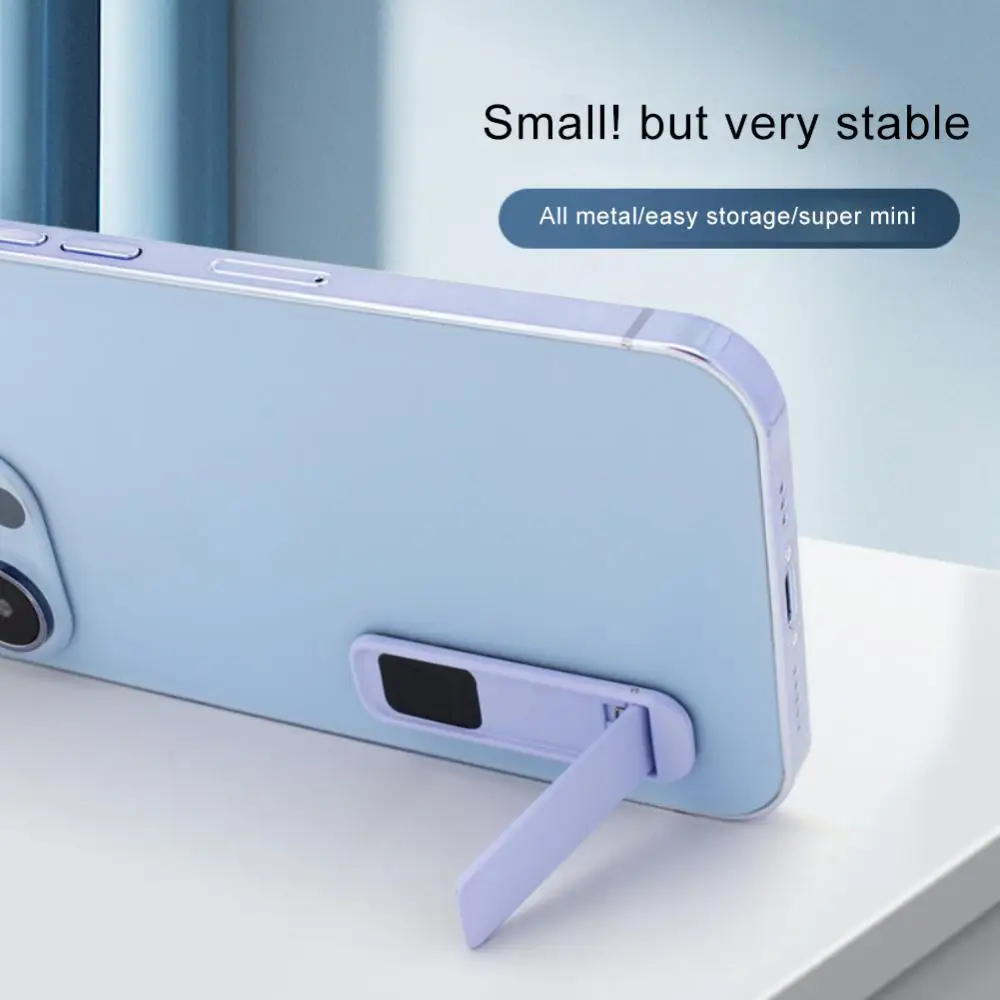 Metal mobile phone support aluminum alloy desktop support multifunctional men and women lazy people paste hidden folding support