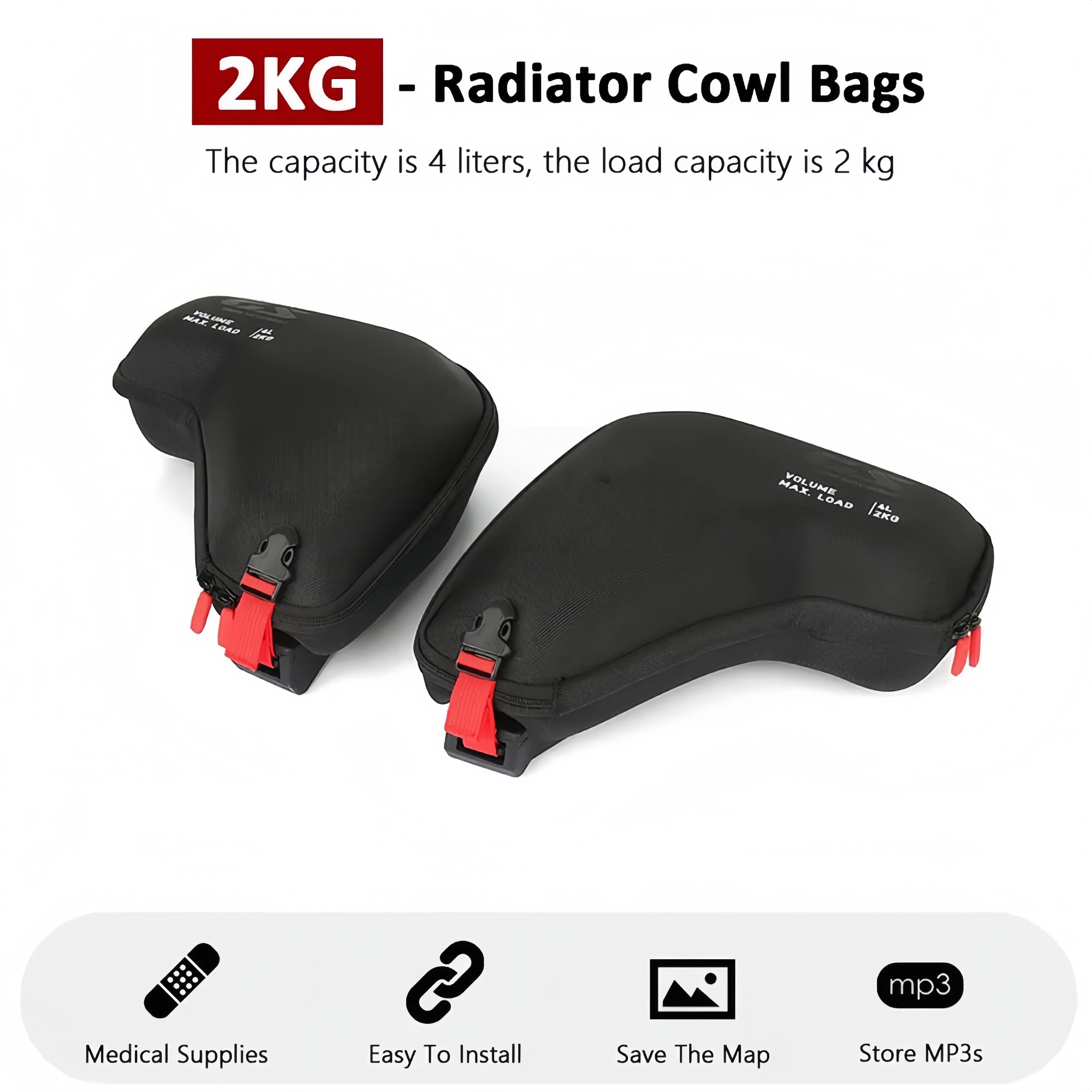 For BMW GS1300 R 1300 GS ADV 2024 2025 Motorcycle Accessories R1300GS Adventure Fairing Left Right Radiator Bag Bags Waterproof