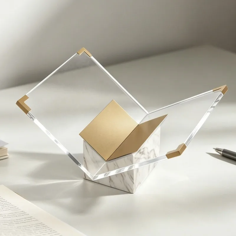 Book Page Display Stand Desktop Promotional Album Stand Model Room X Display Stand Transparent Acrylic Magazine Table