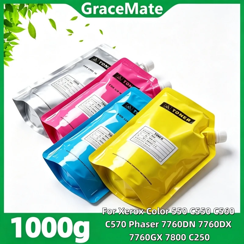 1000g/bag Color Toner Powder Printer Refill Reset For Xerox Color 550 C550 C560 C570 Phaser 7760DN 7760DX 7760GX 7800 C250