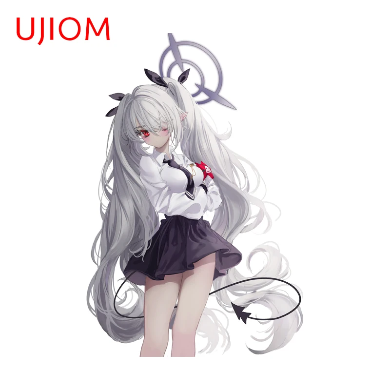 UJIOM Blue Archive Vintage Anime Style Wall Sticker Depression Girl Trendy Wardrobe Occlusion Scratch Vinyl Decal Suitcase Decor