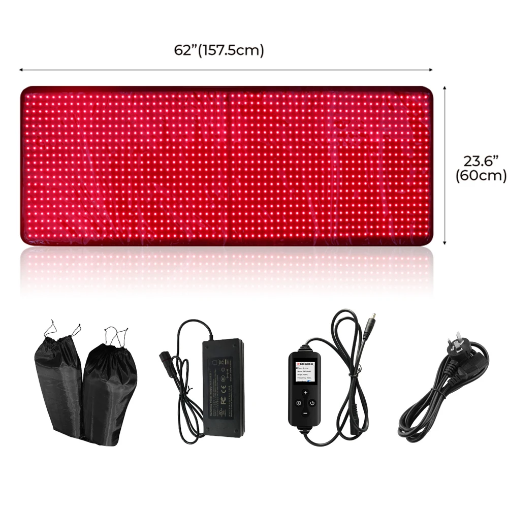 Add logo for free Full body red light therapy mat led near infrared light therapy blanket