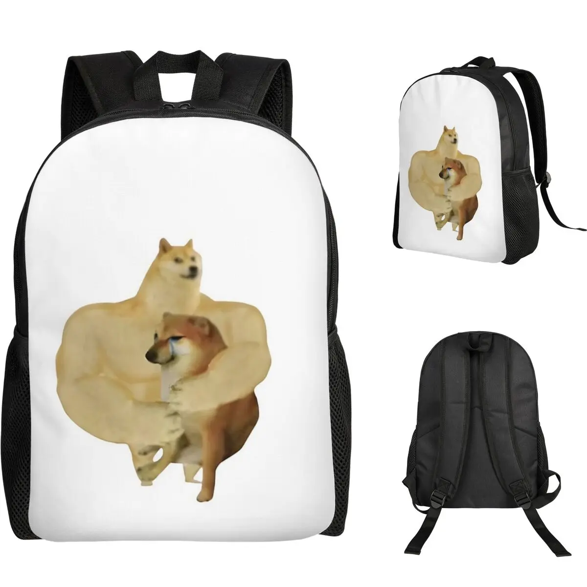 

Doge Shiba Inu Memes Backpack Student Boys Girls BookBag School Bag Laptop Shoulder Bags