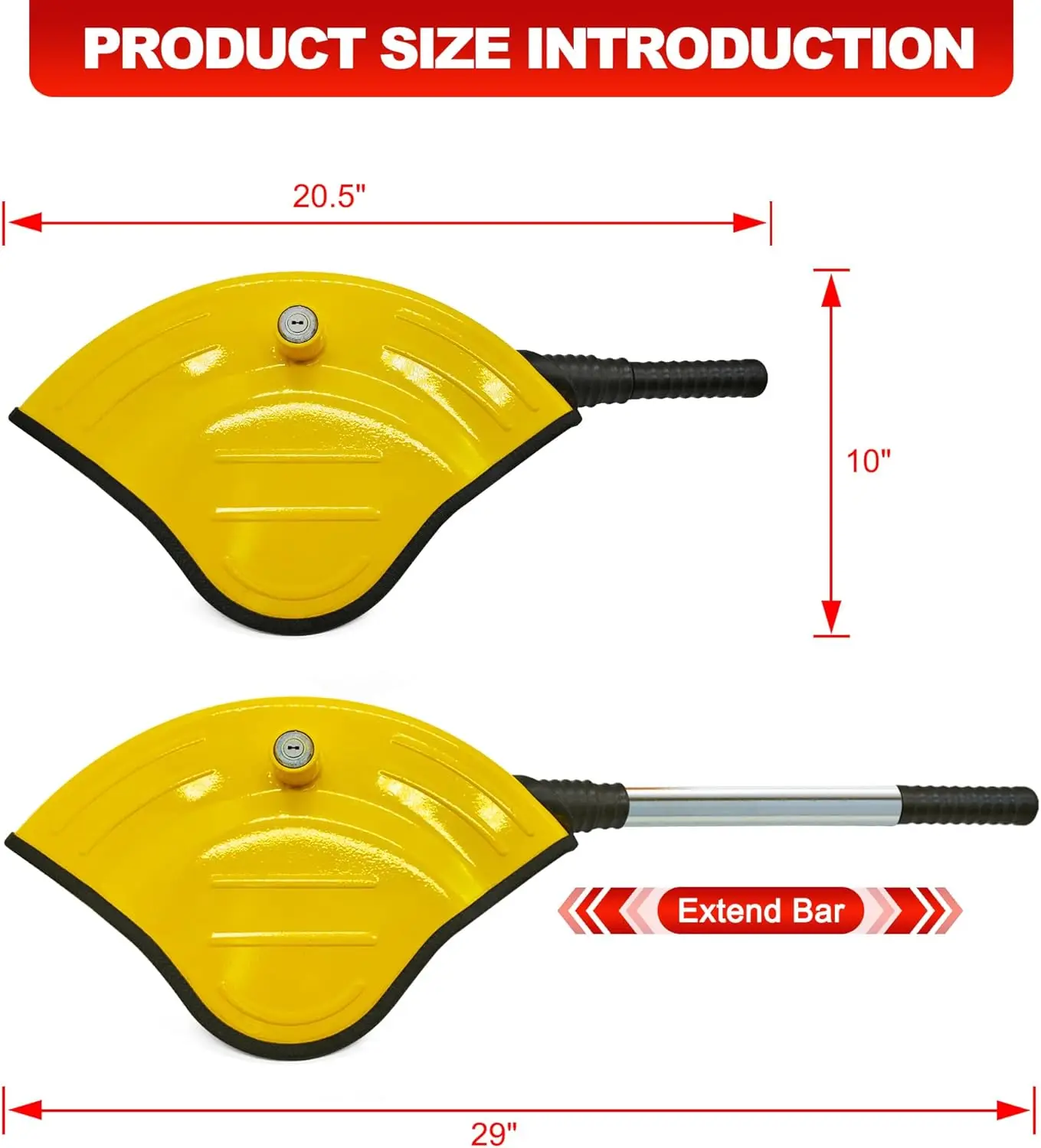 Steering Wheel Lock Anti Theft Devices Half Cover Trailer Lock