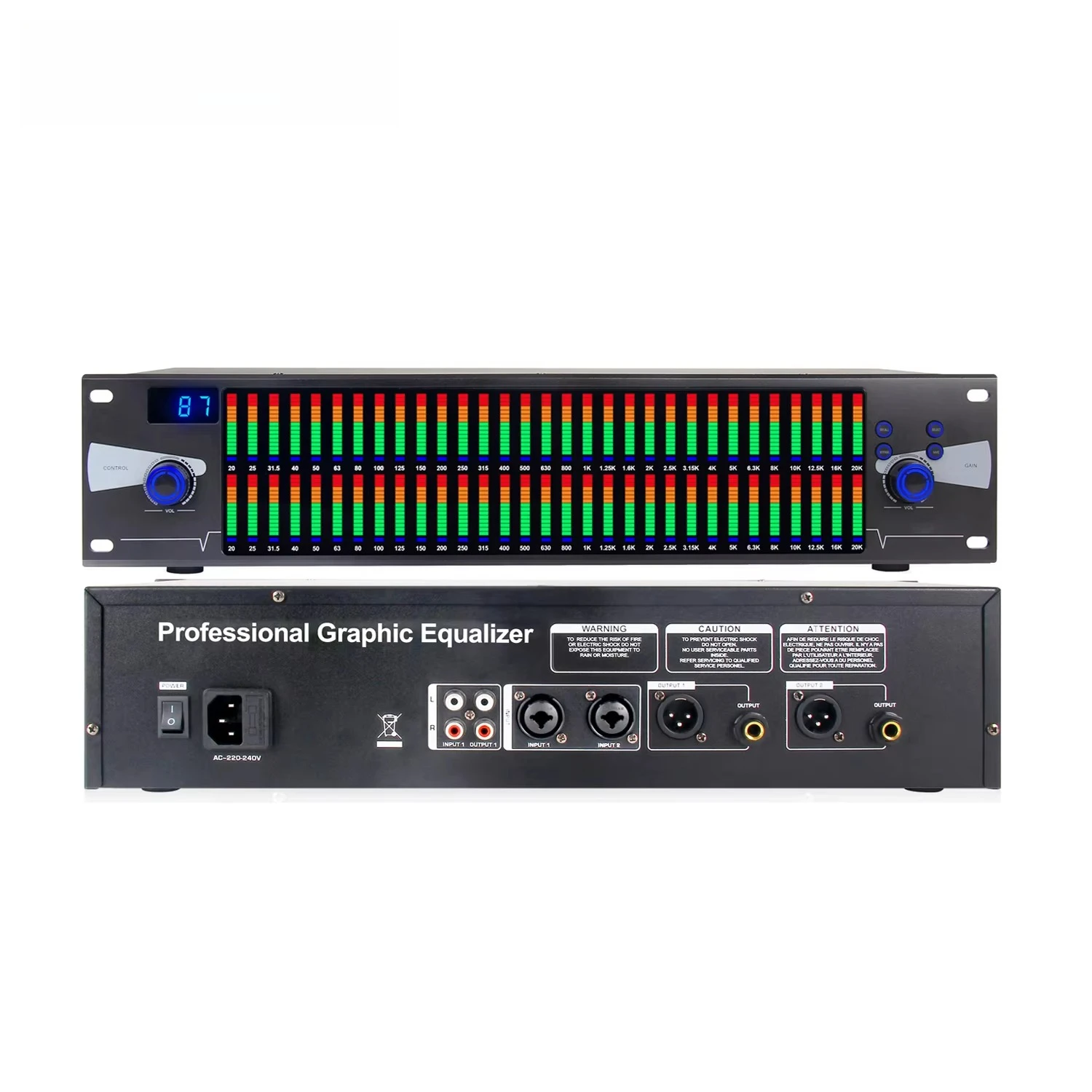 EQ888 Pro 31 Band High Quality High Performance Graphic Equalizer Audio Equalizer