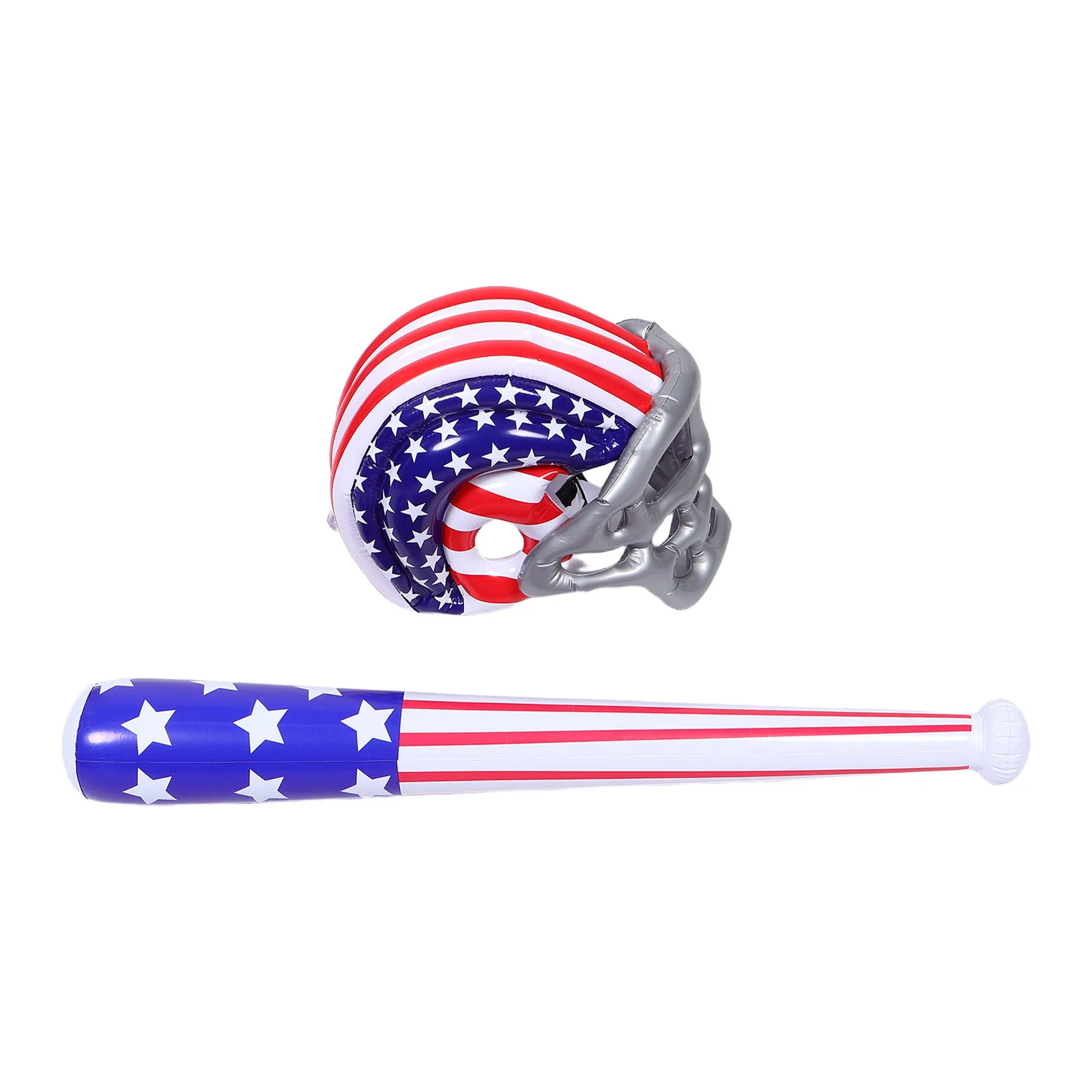 Casquette de Baseball gonflable avec drapeau américain, 1 ensemble, fournitures de fête à thème sportif, cadeaux du 4 juillet, décorations de piscine d'été