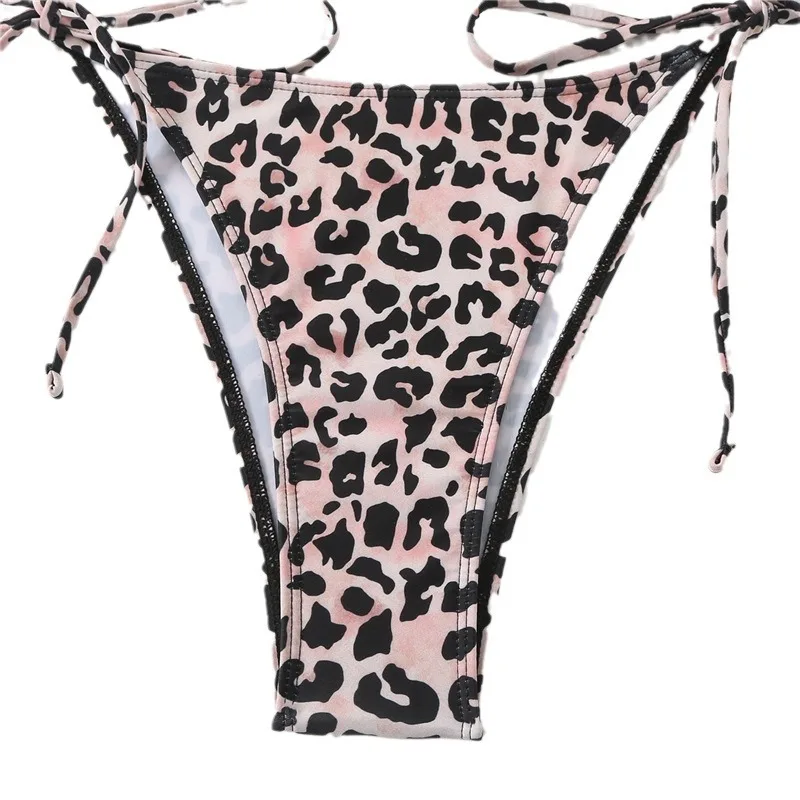 Seksowne Bikini mikro 2024 Leopard kostium kąpielowy damski stroje kąpielowe damskie stringi zestaw Bikini kąpielowy kostium kąpielowy