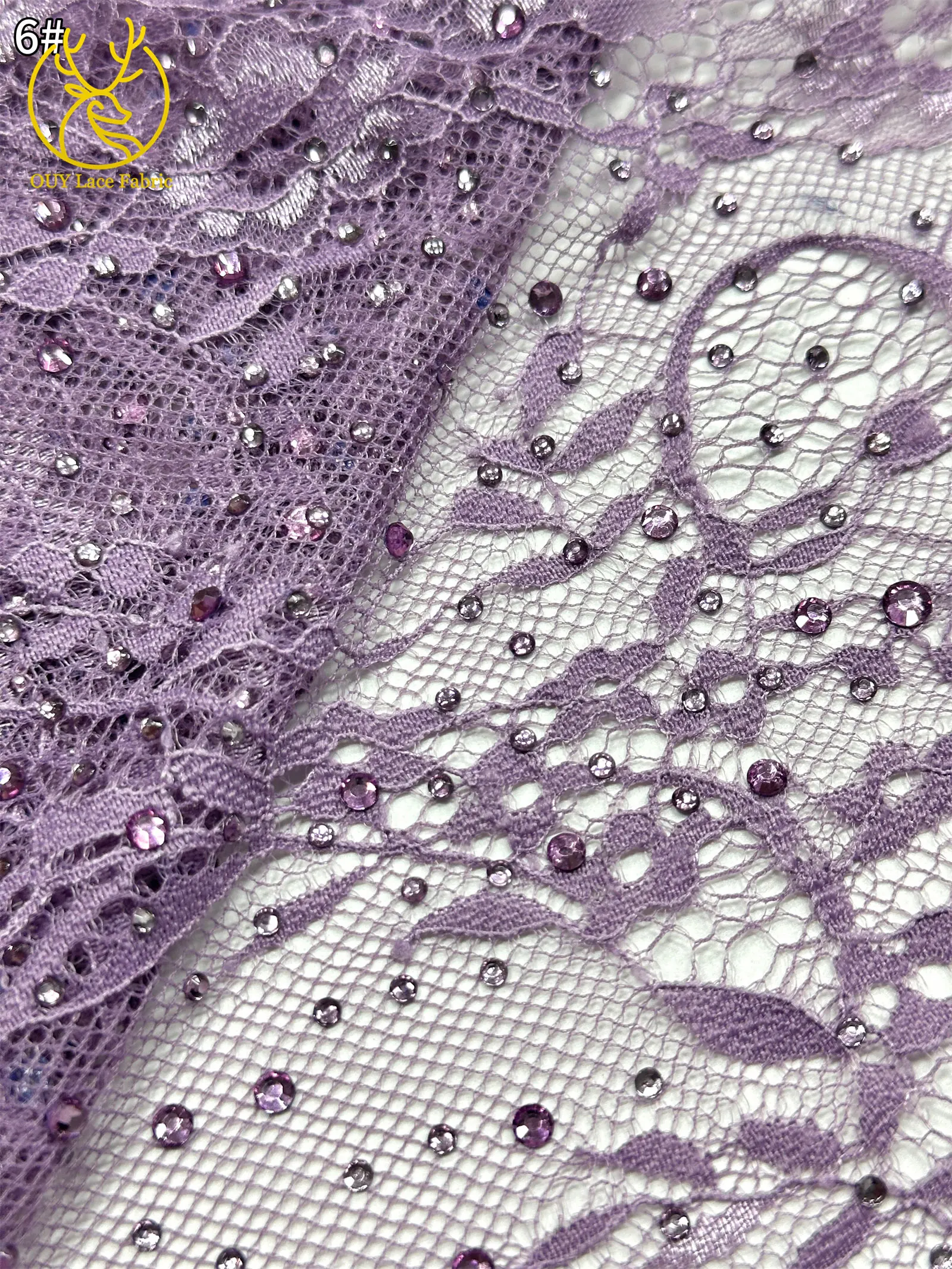 5 Yards französische Stickerei-Tüll-Diamantspitze, nigerianische afrikanische Pailletten-Perlen-Spitze für Damen, Partykleid, Hochzeitskleid, Nähen – Detail 22