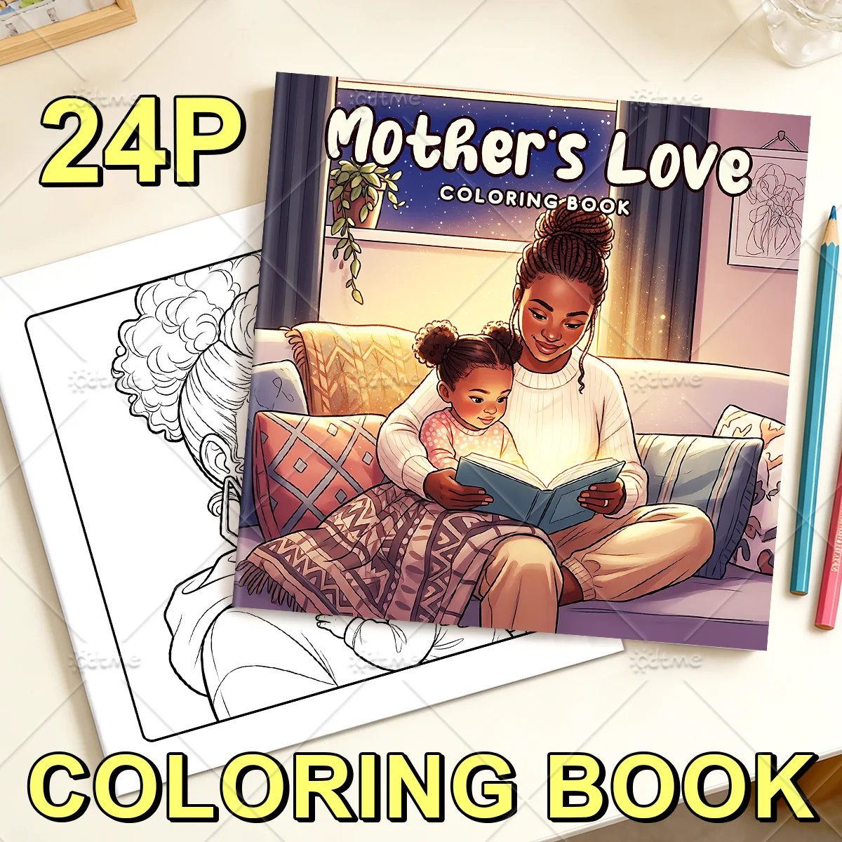 Mother's Love Coloring Book For Adults And Teen Featuring Cute Cozy Daily Activities For Relaxation (Cozy Spaces Coloring)