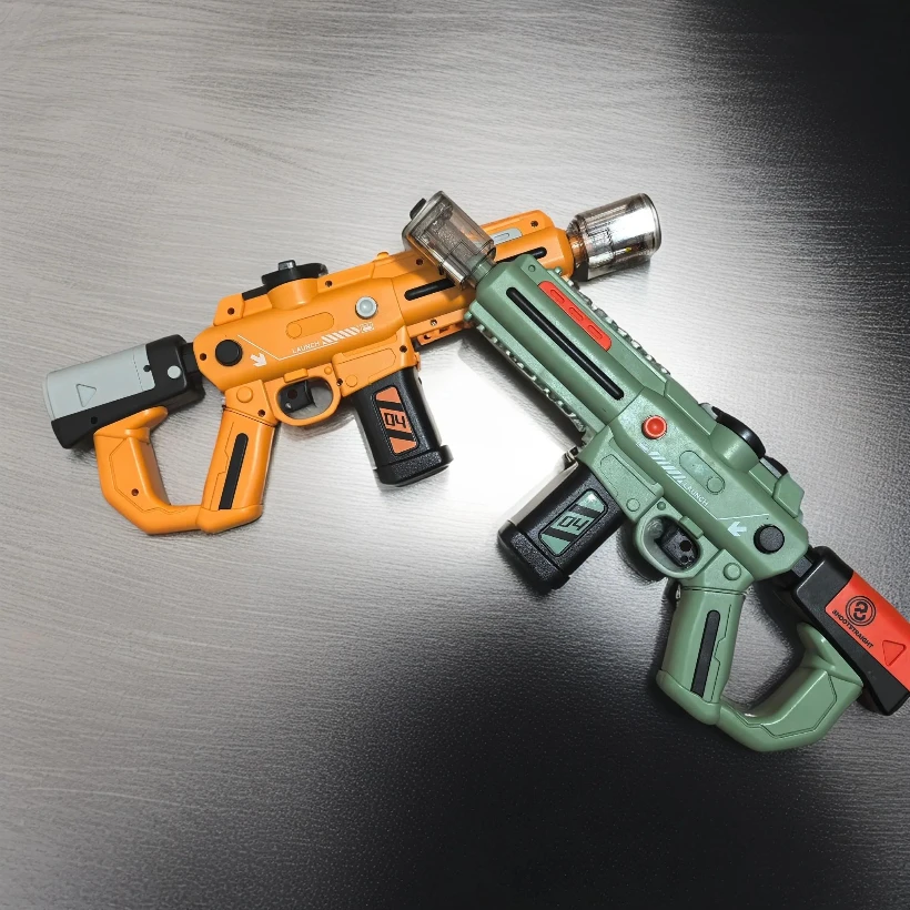 Pistola ad acqua elettrica Emitti con luce a LED ad alta pressione, tiro completamente automatico, spiaggia d'acqua per bambini, ragazzi e ragazze, collega la bottiglia all'aperto