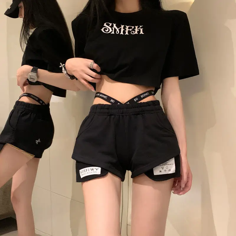 Shorts Womens Linen Japanese Style Mori Loose Fit High Waist Retro Sakura Embroidery Cotton Lace Minimalist Nature Inspired