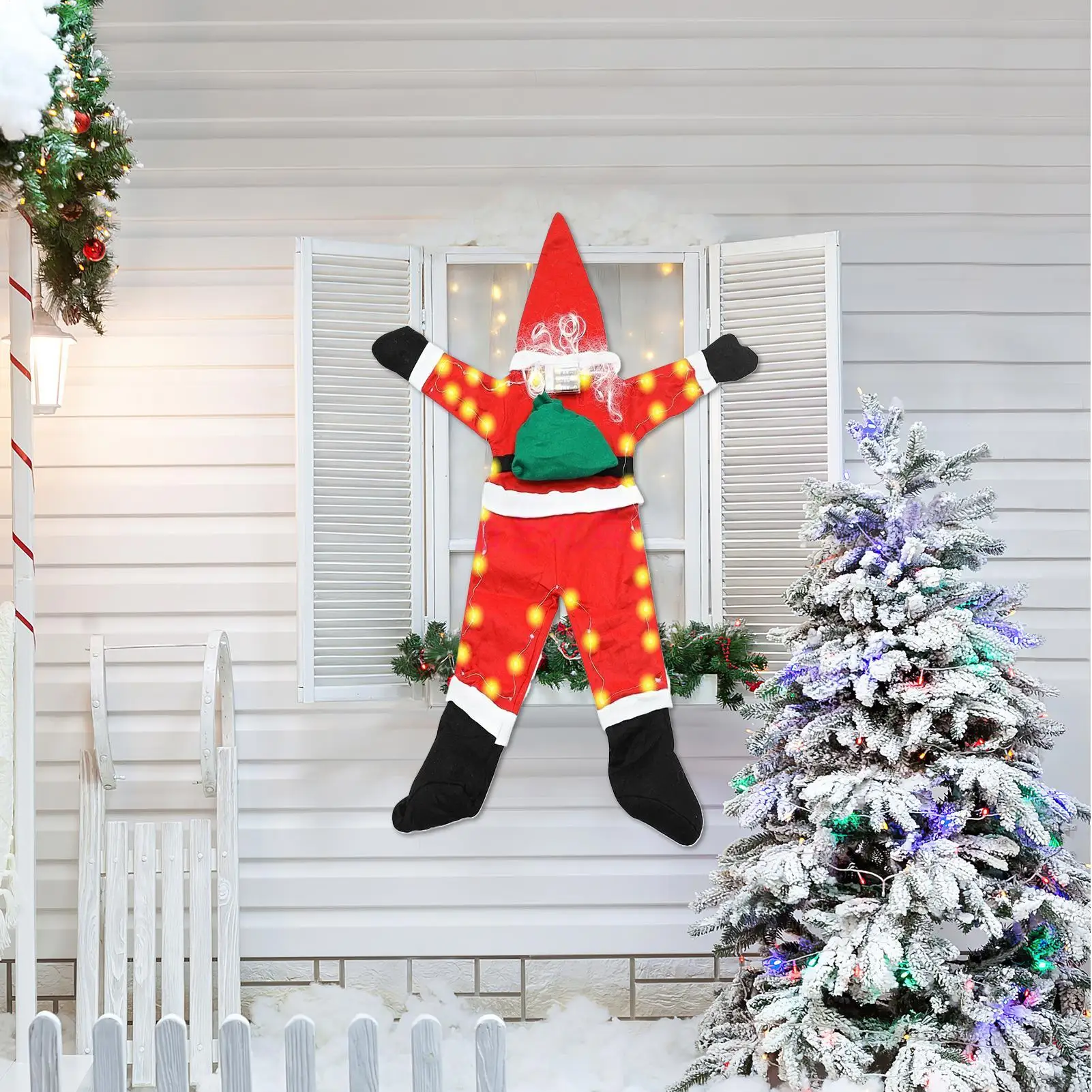 

Рождественский альпинистский Санта-Клаус, праздничное украшение, подвесная одежда Санта-Клауса для вечеринок на открытом воздухе, классная комната