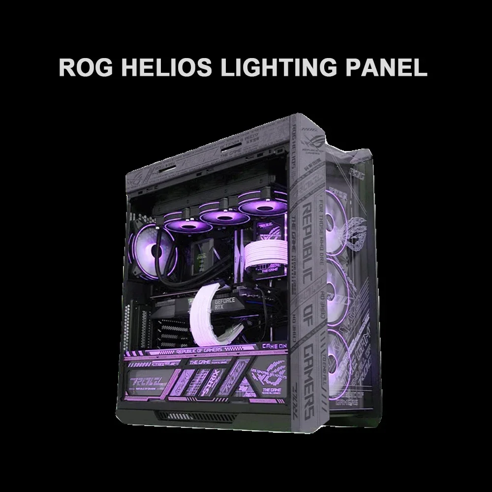 Kit Panel Pencahayaan Casing AROG Helios GX601, Pelat Reparasi Komputer ROG Strix, Kain Kafan Lightboard Gabinete Gaming Kualitas Tinggi