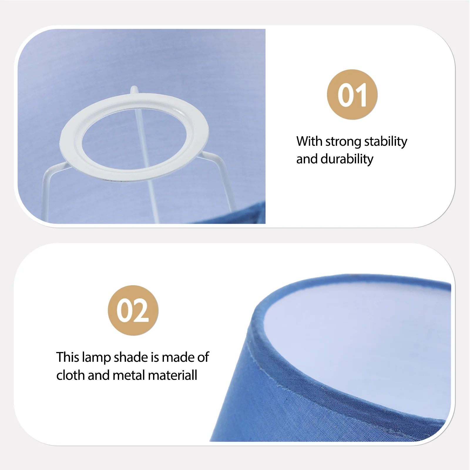 Decoration Lamp Shade Fabric Light Pendant Wicker Fixture Accessory Cover Blue Ceiling