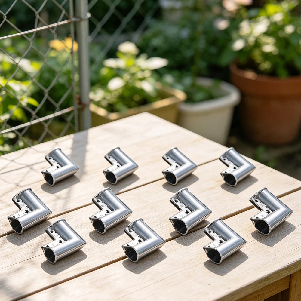 8 Piece Die Cast Aluminum Corner Elbow Set For 1-3/8 Inch Chain Link Fence Gate Frame Repair Hardware
