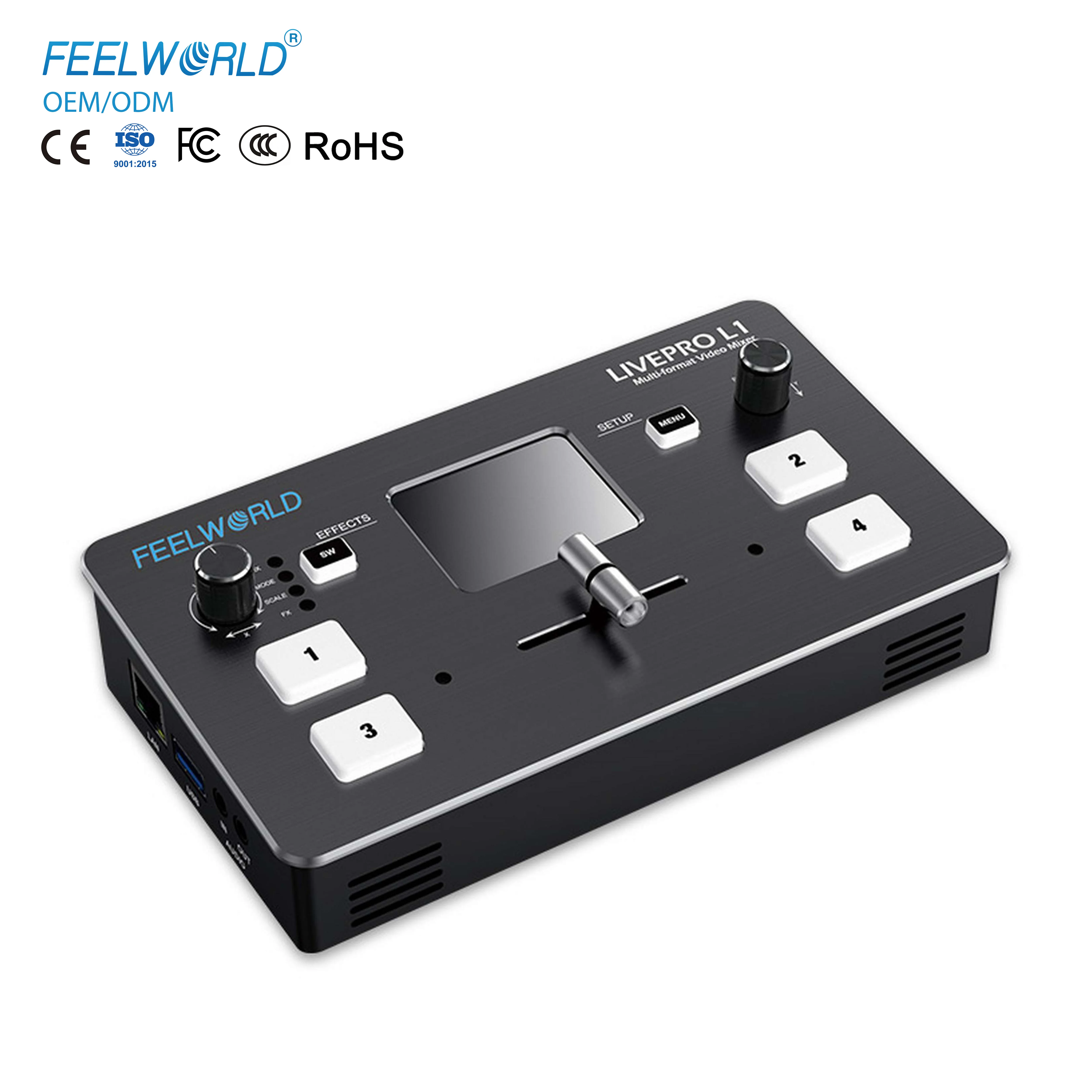Professional Live Streaming 4xHDMI Multi-formats Video Switcher LIVEPRO L1V1 Portable Video Switcher