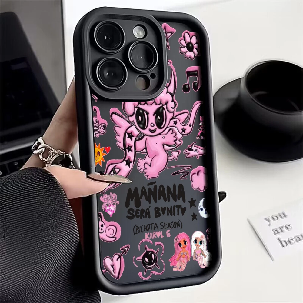 Karol G Manana Sera Bonito Phone Case For Samsung A03 A04 A05S A10S A11 A12 A20S A21S A13 A14 A54 A34 A53 Cover With Hand Strap