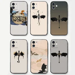 F-Fourth Wing Dragon Phone Case Silicone Soft For IPhone 16 15 14 13 12 11 Plus Pro Max Plus