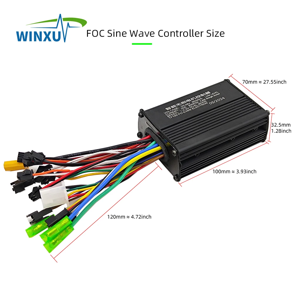 Controlador Universal de onda sinusoidal de Motor sin escobillas, 48V, 20A, 500W, TF-100, pantalla LCD TF100, Kit de acelerador para patinete eléctrico kugoo M4