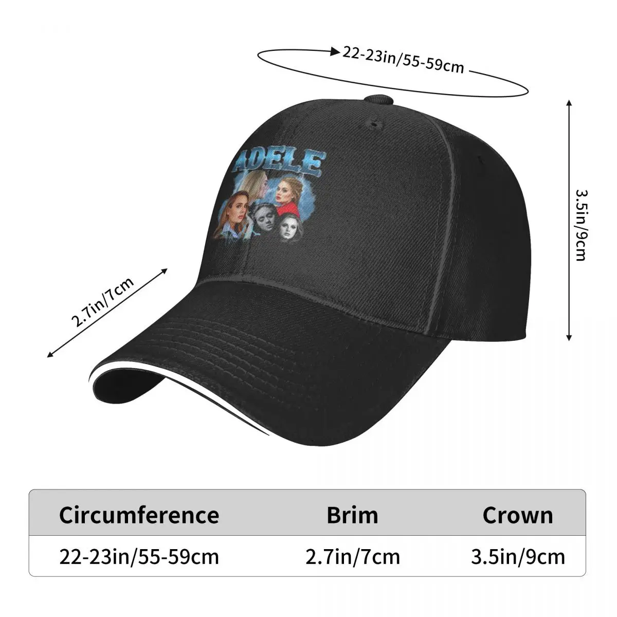Adele Singer Fans Gifts Baseball Caps Quality Unisex Hats