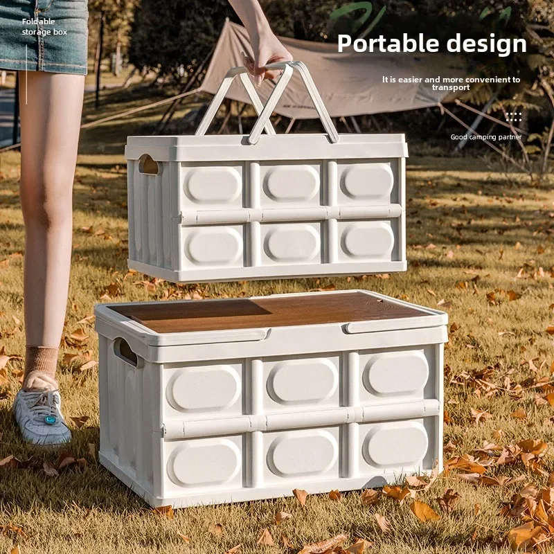 

Picnic Camping Folding Storage Box Sorting Box Folding Box Domestic Large Capacity Put Storage Bins Storage Organizer