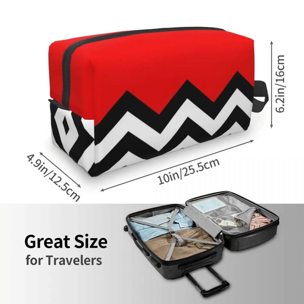 حقيبة مكياج بنمط توين بيكس بلاك لودج، منظم مستحضرات التجميل، مجموعة أدوات التخزين، حقيبة مستحضرات التجميل للنساء، مقلمة للسفر