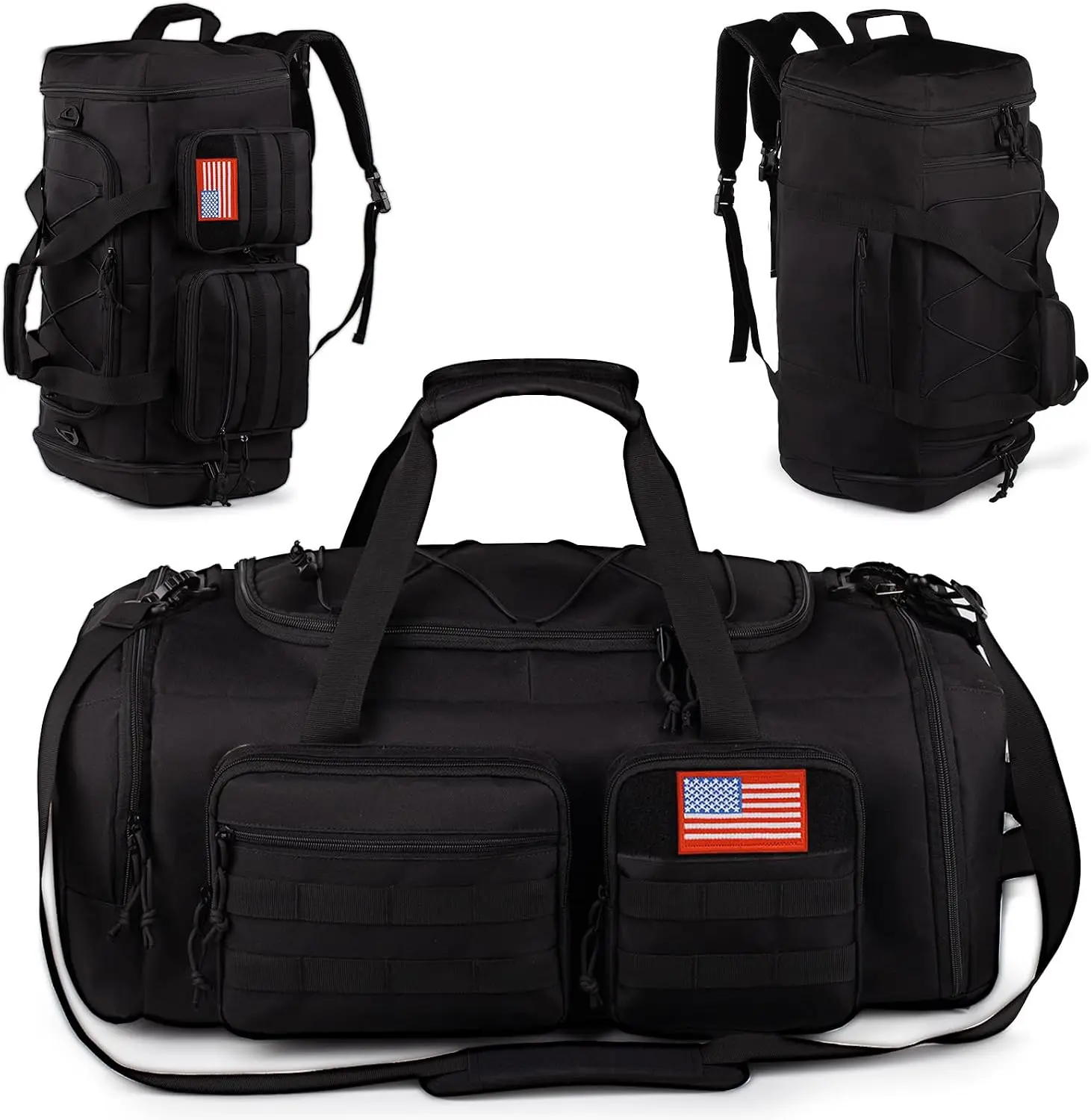Tactical Gym Bag for Men,70L Large 3-in-1 Sports Duffle Bag for Travel Gym
