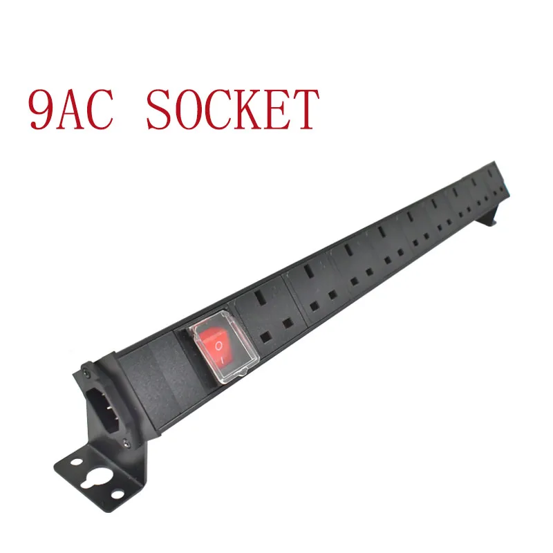 PDU power strip network cabinet rack power distribution unit C14 port input UK desktop socket 1-9ACUK plug socket