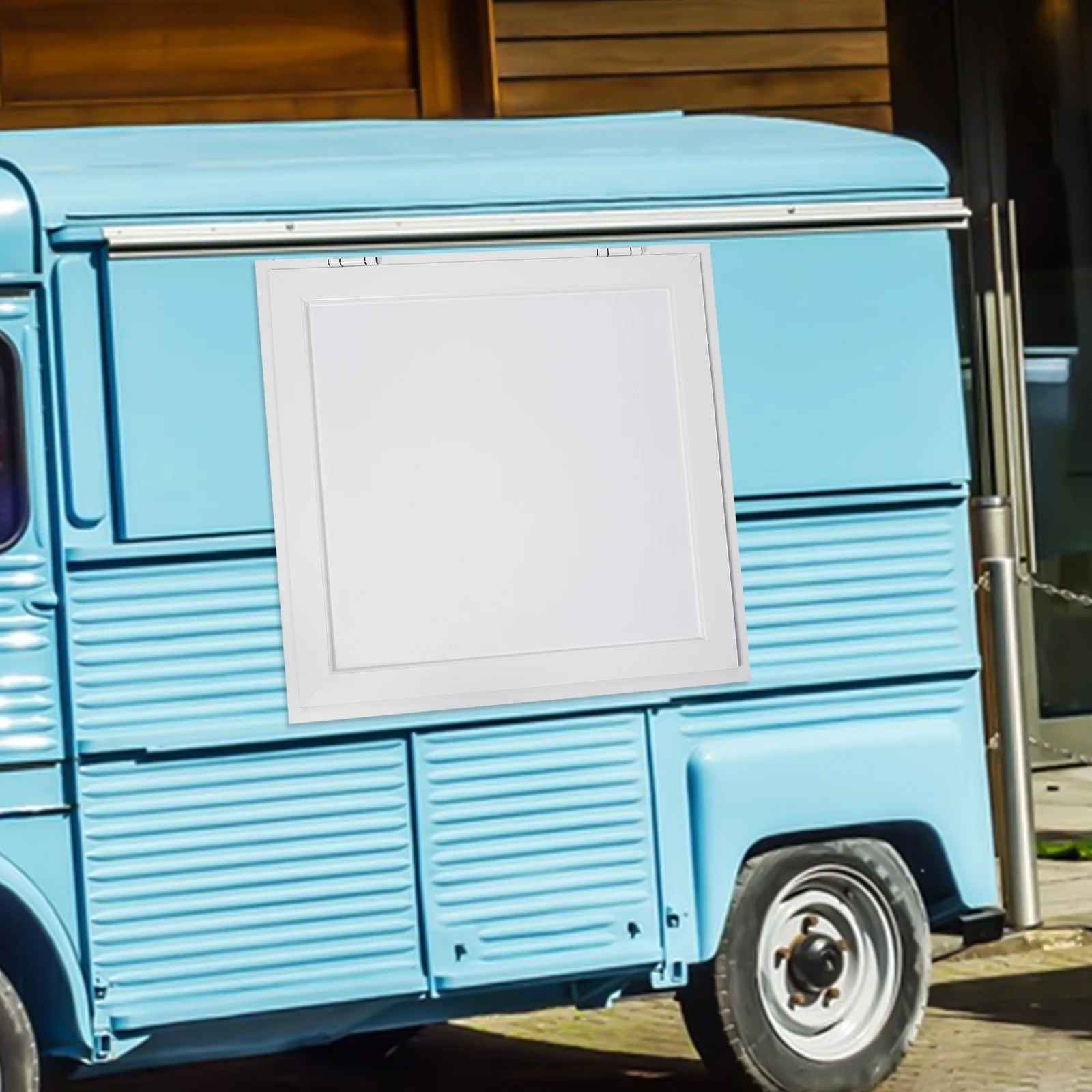 White 36×36×3.15 Inch Concession Stand Serving Window Concession Window for Food Truck Food Truck Service Window